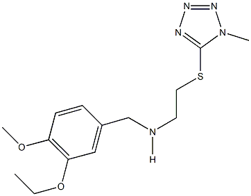 N-(3-ethoxy-4-methoxybenzyl)-N-{2-[(1-methyl-1H-tetraazol-5-yl)sulfanyl]ethyl}amine Struktur