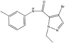 4-bromo-1-ethyl-N-(3-methylphenyl)-1H-pyrazole-5-carboxamide Struktur