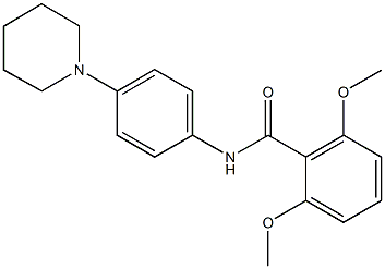 2,6-dimethoxy-N-[4-(1-piperidinyl)phenyl]benzamide Struktur