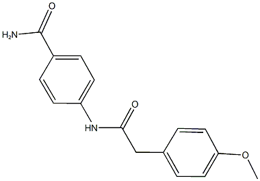 4-{[(4-methoxyphenyl)acetyl]amino}benzamide Struktur