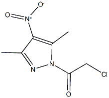 1-(chloroacetyl)-4-nitro-3,5-dimethyl-1H-pyrazole Struktur