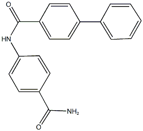 N-[4-(aminocarbonyl)phenyl][1,1'-biphenyl]-4-carboxamide Struktur