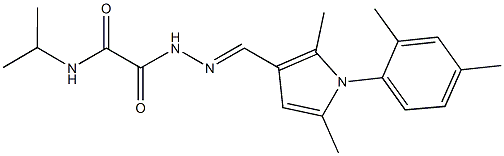 2-(2-{[1-(2,4-dimethylphenyl)-2,5-dimethyl-1H-pyrrol-3-yl]methylene}hydrazino)-N-isopropyl-2-oxoacetamide Struktur