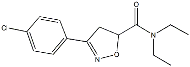 3-(4-chlorophenyl)-N,N-diethyl-4,5-dihydro-5-isoxazolecarboxamide Struktur