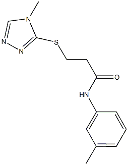 N-(3-methylphenyl)-3-[(4-methyl-4H-1,2,4-triazol-3-yl)sulfanyl]propanamide Struktur