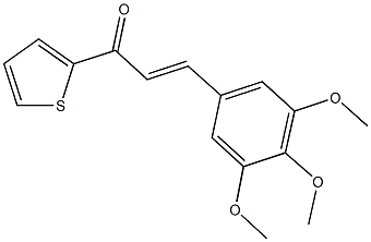 1-(2-thienyl)-3-(3,4,5-trimethoxyphenyl)-2-propen-1-one Struktur