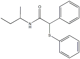 N-(sec-butyl)-2-phenyl-2-(phenylsulfanyl)acetamide Struktur