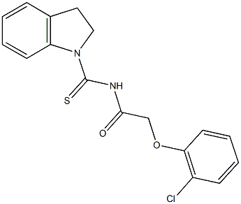 2-(2-chlorophenoxy)-N-(2,3-dihydro-1H-indol-1-ylcarbothioyl)acetamide Struktur