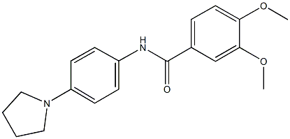 3,4-dimethoxy-N-[4-(1-pyrrolidinyl)phenyl]benzamide Struktur