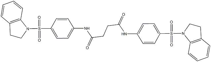 N~1~,N~4~-bis[4-(2,3-dihydro-1H-indol-1-ylsulfonyl)phenyl]succinamide Struktur