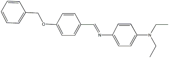 N-[4-(benzyloxy)benzylidene]-N-[4-(diethylamino)phenyl]amine Struktur