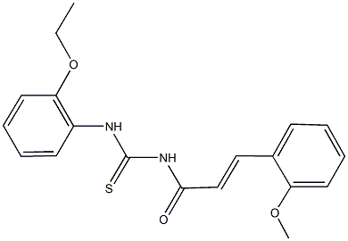 N-(2-ethoxyphenyl)-N'-[3-(2-methoxyphenyl)acryloyl]thiourea Struktur