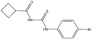 N-(4-bromophenyl)-N'-(cyclobutylcarbonyl)thiourea Struktur