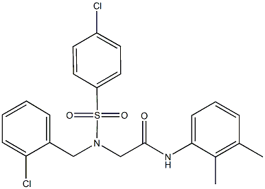 2-{(2-chlorobenzyl)[(4-chlorophenyl)sulfonyl]amino}-N-(2,3-dimethylphenyl)acetamide Struktur