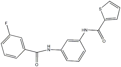 N-{3-[(3-fluorobenzoyl)amino]phenyl}-2-thiophenecarboxamide Struktur