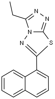 3-ethyl-6-(1-naphthyl)[1,2,4]triazolo[3,4-b][1,3,4]thiadiazole Struktur