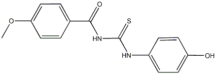 N-(4-hydroxyphenyl)-N'-(4-methoxybenzoyl)thiourea Struktur