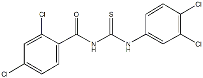 N-(2,4-dichlorobenzoyl)-N'-(3,4-dichlorophenyl)thiourea Struktur