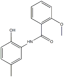 N-(2-hydroxy-5-methylphenyl)-2-methoxybenzamide Struktur