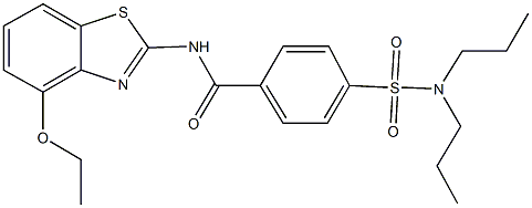 4-[(dipropylamino)sulfonyl]-N-(4-ethoxy-1,3-benzothiazol-2-yl)benzamide Struktur