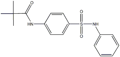 N-[4-(anilinosulfonyl)phenyl]-2,2-dimethylpropanamide Struktur