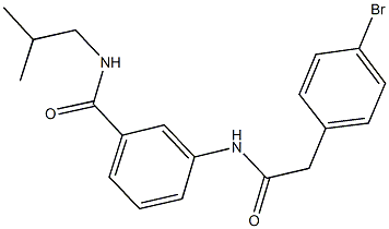 3-{[(4-bromophenyl)acetyl]amino}-N-isobutylbenzamide Struktur