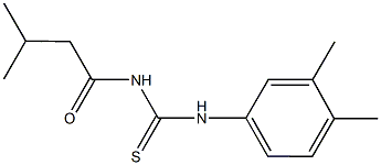 N-(3,4-dimethylphenyl)-N'-(3-methylbutanoyl)thiourea Struktur