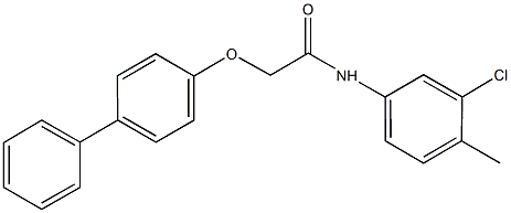 2-([1,1'-biphenyl]-4-yloxy)-N-(3-chloro-4-methylphenyl)acetamide Struktur