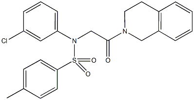 N-(3-chlorophenyl)-N-[2-(3,4-dihydroisoquinolin-2(1H)-yl)-2-oxoethyl]-4-methylbenzenesulfonamide Struktur