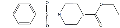 ethyl 4-[(4-methylphenyl)sulfonyl]piperazine-1-carboxylate Struktur