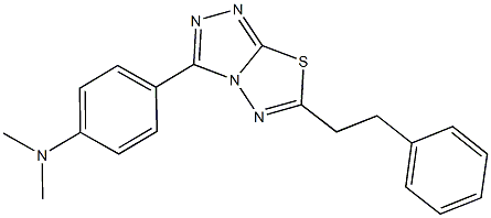 N,N-dimethyl-N-{4-[6-(2-phenylethyl)[1,2,4]triazolo[3,4-b][1,3,4]thiadiazol-3-yl]phenyl}amine Struktur