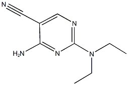 4-amino-2-(diethylamino)-5-pyrimidinecarbonitrile Struktur