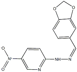 1,3-benzodioxole-5-carbaldehyde {5-nitro-2-pyridinyl}hydrazone Struktur