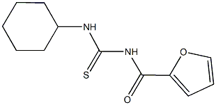 N-cyclohexyl-N'-(2-furoyl)thiourea Struktur