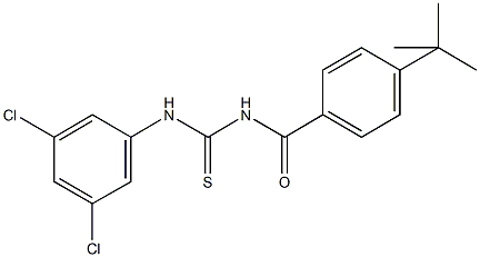 N-(4-tert-butylbenzoyl)-N'-(3,5-dichlorophenyl)thiourea Struktur