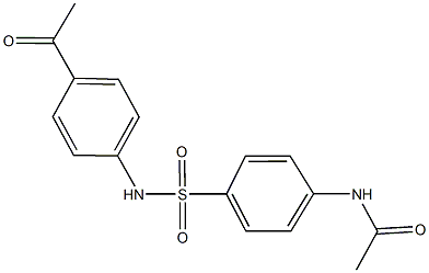 N-{4-[(4-acetylanilino)sulfonyl]phenyl}acetamide Struktur