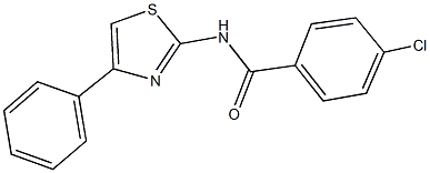 4-chloro-N-(4-phenyl-1,3-thiazol-2-yl)benzamide Struktur