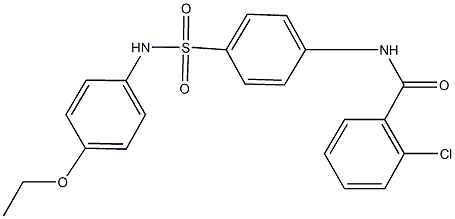 2-chloro-N-{4-[(4-ethoxyanilino)sulfonyl]phenyl}benzamide Struktur