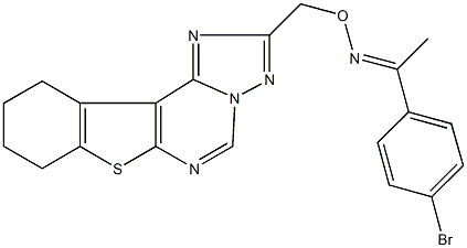 1-(4-bromophenyl)ethanone O-(8,9,10,11-tetrahydro[1]benzothieno[3,2-e][1,2,4]triazolo[1,5-c]pyrimidin-2-ylmethyl)oxime Struktur