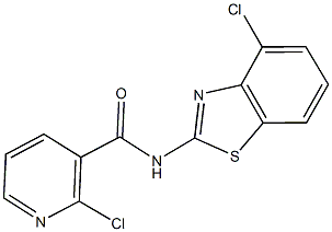 2-chloro-N-(4-chloro-1,3-benzothiazol-2-yl)nicotinamide Struktur