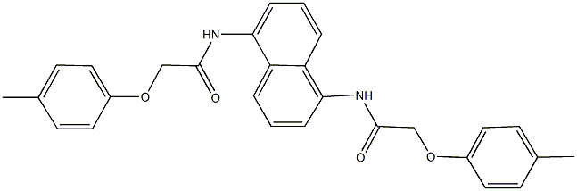 2-(4-methylphenoxy)-N-(5-{[(4-methylphenoxy)acetyl]amino}-1-naphthyl)acetamide Struktur