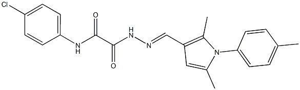 N-(4-chlorophenyl)-2-(2-{[2,5-dimethyl-1-(4-methylphenyl)-1H-pyrrol-3-yl]methylene}hydrazino)-2-oxoacetamide Struktur