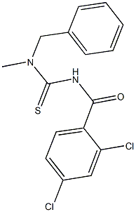 N-benzyl-N'-(2,4-dichlorobenzoyl)-N-methylthiourea Struktur