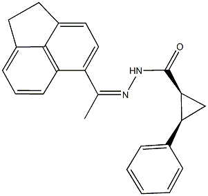 N'-[1-(1,2-dihydro-5-acenaphthylenyl)ethylidene]-2-phenylcyclopropanecarbohydrazide Struktur