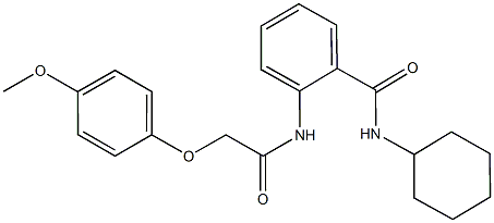 N-cyclohexyl-2-{[(4-methoxyphenoxy)acetyl]amino}benzamide Struktur