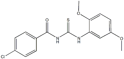 N-(4-chlorobenzoyl)-N'-(2,5-dimethoxyphenyl)thiourea Struktur