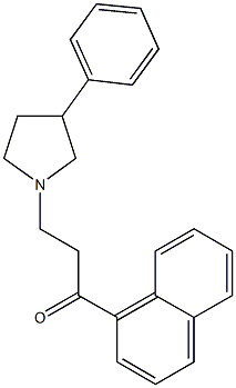 1-(1-naphthyl)-3-(3-phenyl-1-pyrrolidinyl)-1-propanone Struktur