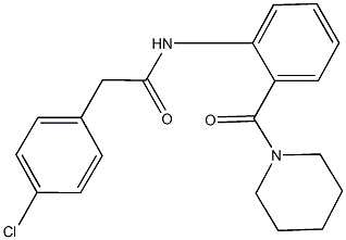 2-(4-chlorophenyl)-N-[2-(1-piperidinylcarbonyl)phenyl]acetamide Struktur