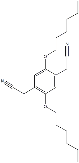 [4-(cyanomethyl)-2,5-bis(hexyloxy)phenyl]acetonitrile Struktur