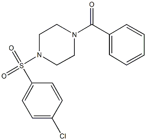 1-benzoyl-4-[(4-chlorophenyl)sulfonyl]piperazine Struktur